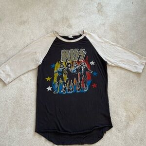 Made worn kiss 3/4 sleeve tshirt sz medium